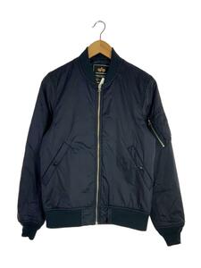 ALPHA INDUSTRIES◆フライトジャケット/M/ナイロン/NVY/無地/ta1250-067