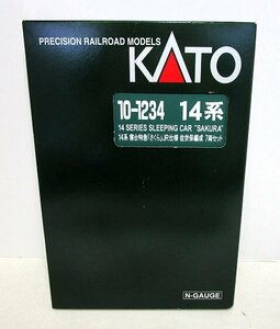 ■【ライト確認済】KATO Nゲージ 10-1234 14系 寝台特急「さくら」 JR仕様 佐世保編成 ７両セット ◆ カトー