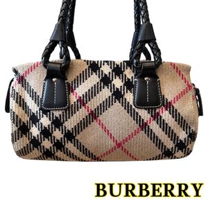 美品 BURBERRY バーバリー ノバチェック ハンドバッグ ミニボスト