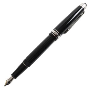 極美品 MONTBLANC モンブラン 116075 マイスターシュテュック ユニセフ ペン先14K Mニブ 万年筆 ブラック×シルバー ケース付き