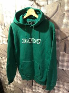 XLARGE エクストララージ 20AW STANDARD LOGO PATCH HOODED SWEAT パーカー 101203012012 サイズL グリーン　FK