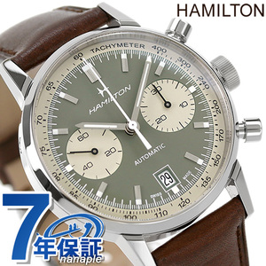 ハミルトン 時計 腕時計 メンズ アメリカン クラシック イントラマティック オートクロノ 自動巻き 革ベルト HAMILTON H38416560 ブラウン
