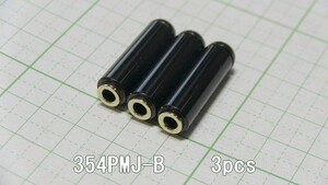 管理番号＝4K073　　φ3.5mm　4極ミニジャック　真鍮製　354PMJ-B　　3個セット