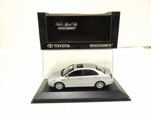 【美品】MINICHAMPS ミニチャンプス 1/43 TOYOTA トヨタ AVENSIS アベンシス サルーン T25 ディーラー限定 モデル シルバー メタリック/60