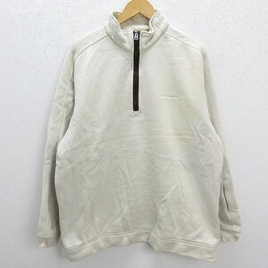 T■コロンビア/COLUMBIAハーフジップトレーナー/フリースJKT■ベージュ/AM2389【メンズL】MENS/J08