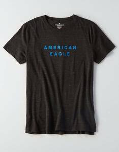 * AE アメリカンイーグル Tシャツ AEO Flex Flag Graphic Tee L-T / B.Black *