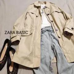 ZARA BASIC ザラベーシック トレンチコート ベージュ 海外L