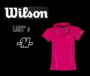 送料込み レディースM◇Wilson◇半袖ポロシャツ pink