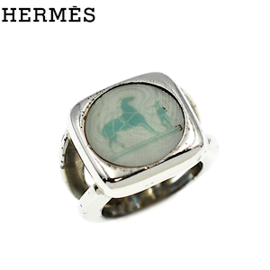 【A02547】 HERMES エルメス コロゾ 馬 ホース ヴィンテージ リング シルバー #50