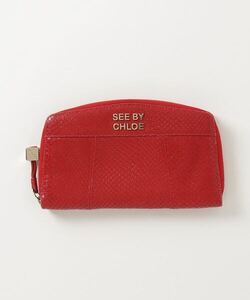 「SEE BY CHLOE」 ワンポイント財布 - レッド レディース