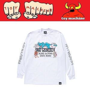 【 TOYMACHINE 】LIVING TOY - DEVIL CAT LONG TEE トイマシーン WHITE