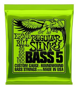 即決◆新品◆送料無料ERNIE BALL 2836 5-STRING REGULAR SLINKY[45-130] 5弦ベース弦/メール便