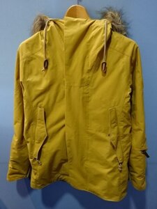 ◆BURTON バートン スノーボード ジャケット ファー 黄色系 Sサイズ 中古◆7312