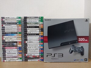 PS3本体 CECH-3000B+ソフト48枚セット/CALL OF DUTY/バイオハザード/アサシンクリード/アルカナハート/龍が如く/ブレイブルー/白騎士物語/