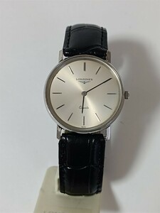 稼働品 ロンジン メンズ腕時計 シルバー文字盤 新品電池 LONGINES