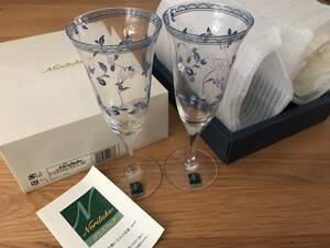 【未使用】Noritake　ワイングラス　ノリタケ　 P34Y04/882LMG　グラス　花柄　ペア　2客　酒器　シャンパングラス　洋食器【新品】