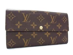 1円 ■美品■ LOUIS VUITTON ルイヴィトン M61734 モノグラム ポルトフォイユ サラ 二つ折り 長財布 ウォレット ブラウン系 FJ4455