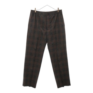 GUCCI グッチ Symbols Check Wool Pants シンボルチェック ウールパンツ スラックス 598637 ZAC6Q グレー/オレンジ