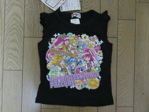 【新品】ハピネスチャージプリキュア袖なしTシャツ　綿100％　１００　黒