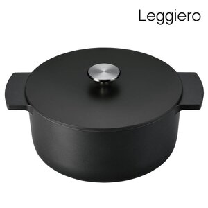 在庫あり　新品　リンナイ　リンナイ 無水調理鍋 Leggiero(レジェロ) 　RBO-MN22Ａ(MB) 22cm ブラック