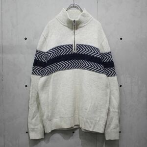 3000円スタート!! GAP ギャップ ドライバーズニット 立ち襟セーター Sweater オールドギャップ Mサイズ セーター ニット ハーフジップ 古着