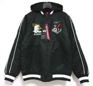 新品★ALPHA★アルファ★スーベニアジャケット★アラスカ★TA1333★HOOD SVNIR JKT ALASKA★L★ブラック