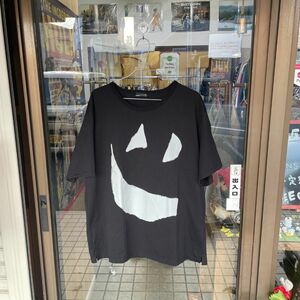 良品 LAD MUSICIAN ラッドミュージシャン U-NECK T-SHIRT SMILE ユーネック Tシャツ スマイル ブラック サイズ42 AWはインナーに