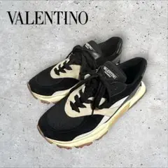 VALENTINO ヴァレンティノ スニーカー イタリア製 ロゴ入り 黒 37