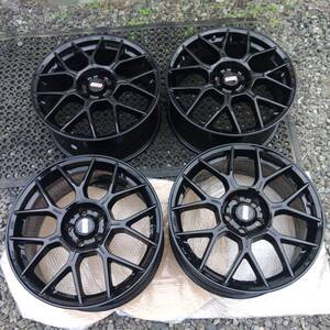 BBSブラック黒アルミホイールセットきれいガリ傷なし美品4本セット19x8.5+30　5穴112 ベンツアウディフォルクスワーゲン