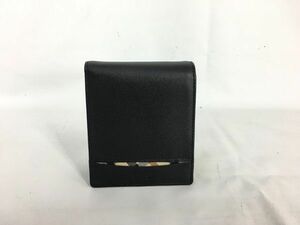 1円 超美品 ダックス 二つ折り財布 レザー 財布 ブラック EV993