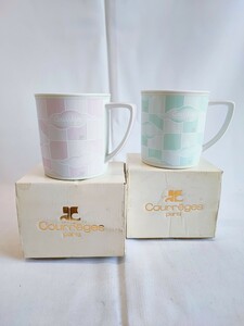 Noritake Courreges マグカップ セット 未使用 ペア ペアマグカップ ノリタケ クレージュ 当時物 コレクション アンティーク(051010)