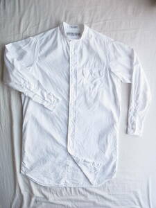 INDIVIDUALIZED SHIRTS × BEAMS BOY インディビジュアライズド シャツ　× ビームスボーイ　バンドカラーロング丈シャツ　 MADE IN USA