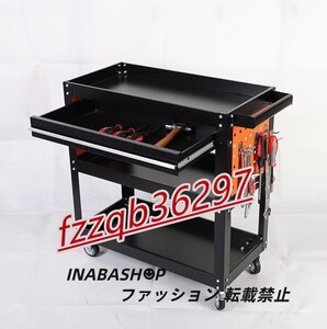 ツールワゴン 工具棚 工具カート 工具台車 作業台 ツールカート 3ティアシェルフヘビーデューティガレージワークショップDIY工具収納