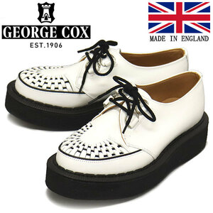 GEORGE COX (ジョージコックス) SKIPTON 3588 VI ラバーソール レザーシューズ 031 WHITE UK5.5-約24.5cm