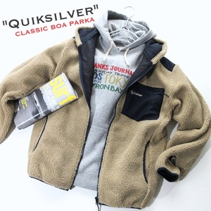 【Quiksilver クイックシルバー】五十嵐カノア サポートブランド◎ ボア フリース ジャケット!!　（ロゴポケット フーディー）