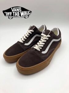 【未使用】 VANS バンズ オールドスクール ローカット スニーカー ブラウン スケボー シューズ サイズ29.0cm 茶色 生ゴム 紐