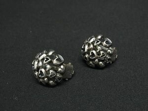 1円 Georg Jensen ジョージジェンセン SV925 ハート クリップ式 イヤリング アクセサリー レディース シルバー系 FB4043