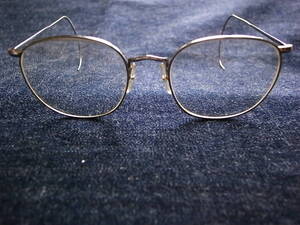 ビンテージ●60`s-70`s 英国製 ◆ALGHA 刻印 12KT GF・ボストンタイプ・縄手・FRAME MADE IN ENGLAND・良好・送料230円