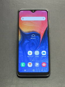 【中古】 au サムスン Galaxy A20 SCV46 ブラック 制限○ ① SIMロック解除済み