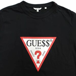 26●b096◎【Lサイズ】GUESS A$AP Rocky ゲス SS OVERSIZED RETRO LOGO TEE レトロ ロゴ 半袖 Tシャツ ブラック コラボ メンズ