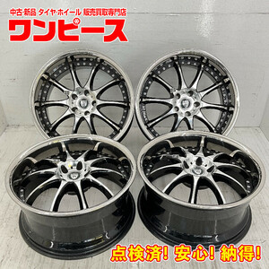 中古アルミホイール 4本セット 19×9J +38 5穴 PCD108 19インチ 社外ホイール c1570