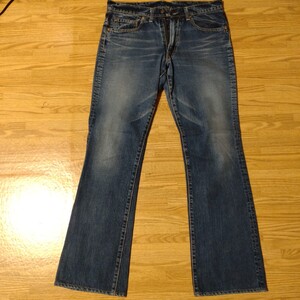 ⑬ DENIME ドゥニーム W33 レングス約81cm オリゾンティ ブーツカット ジッパーフライ ウエスト約82cm