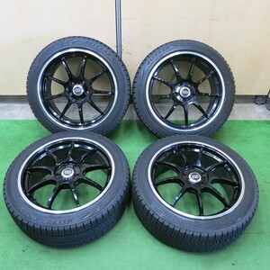 *送料無料* バリ溝！9.5分★スタッドレス ENKEI RSM9 225/45R18 ブリヂストン ブリザック VRX2 エンケイ PCD114.3/5H★4070301ナス