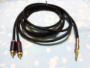 4.4mm5極 Walkman WM1AM WM1Z (抵抗入) → RCA×2 ライン入力 7N OCC 純銅 230cm 長め FURUTECH FP-126 (G) トープラ販売 耐ノイズ構成