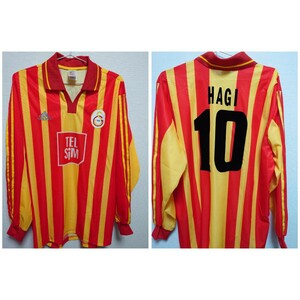 adidas　2000〜2001 ガラタサライ　ゲオルゲ・ハジ　hagi HOME 長袖　ユニフォーム　ネームナンバー　フロック