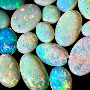 1円〜!!遊色効果!!◯天然オパールおまとめ101ct◯f 約20.2g ルース 裸石 宝石 ジュエリー jewelry opal w2た55