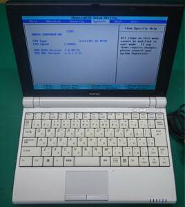 中古UMPC　SOTEC　C101W4　ミニノートPC　※通電OK　※HDDなし　メンテナンスしてご利用下さい。