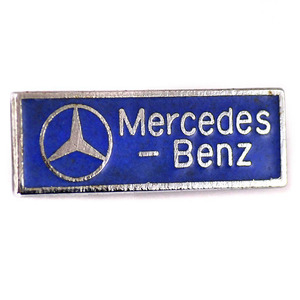 ブローチ・メルセデスベンツ青ロゴ車 MERCEDES-BENZ GERMANY◆フランス限定アンティーク◆レアなヴィンテージもの