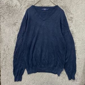 J.CREW ジェイクルー ニット セーター Vネック サイズM ネイビー 紺色 メンズ トップス 最落なし （B7）