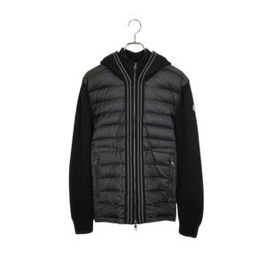 MONCLER モンクレール MAGLIONE TRICOT CARDIGAN ニット 切替 ダウン パーカー B20919413700 97815 L ブラック